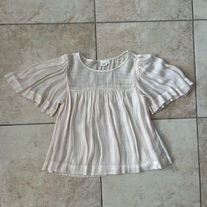 Pleated sheer top